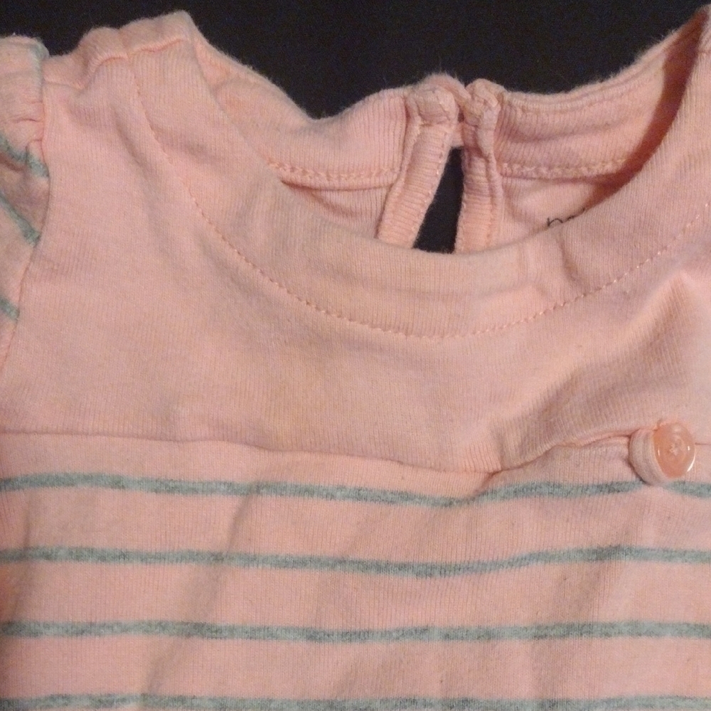 GAP Pink and White Striped Bodysuit Long Sleeve​​ - Picture 3 of 4